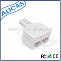 Adaptador de Jack / teléfono de doble superficie modular / conector de puerto dual rj45